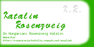katalin rosenzveig business card